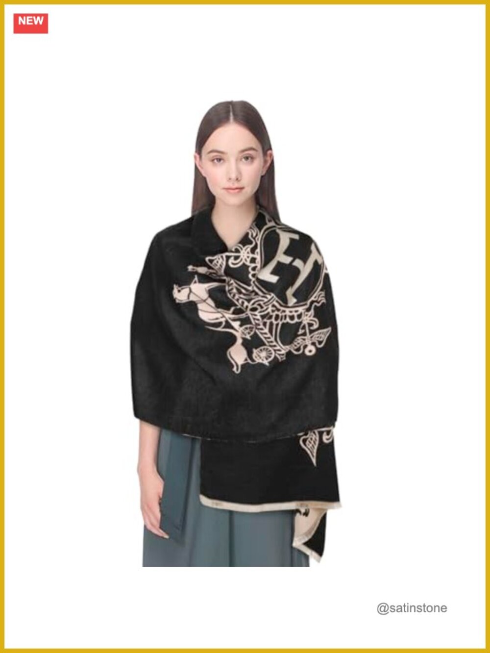 Cashmere Feel Pashmina Shawl Wrap Winter Evening Dress Women's Long Scarf